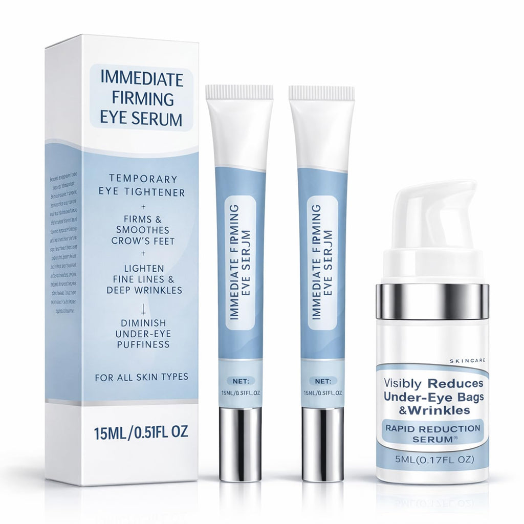 Instant Firming Eye Serum,Under Eye Cream Visibly Reduces Under-Eye Bags，Crow's Feet Instantly, Dark Circles,Wrinkle Filler,Daily Use Skincare Collection,Travel-Friendly Eye Cream